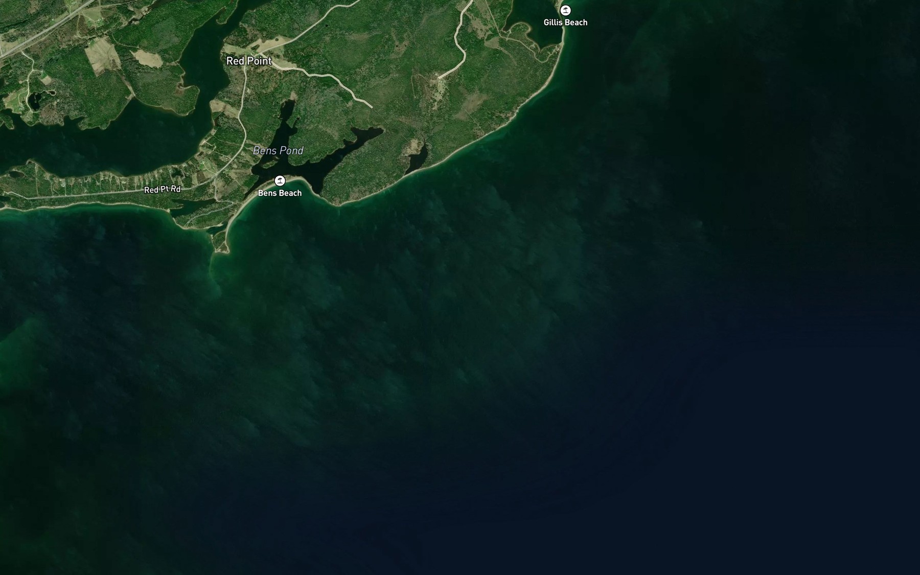Satellite map of the Campbells Pond