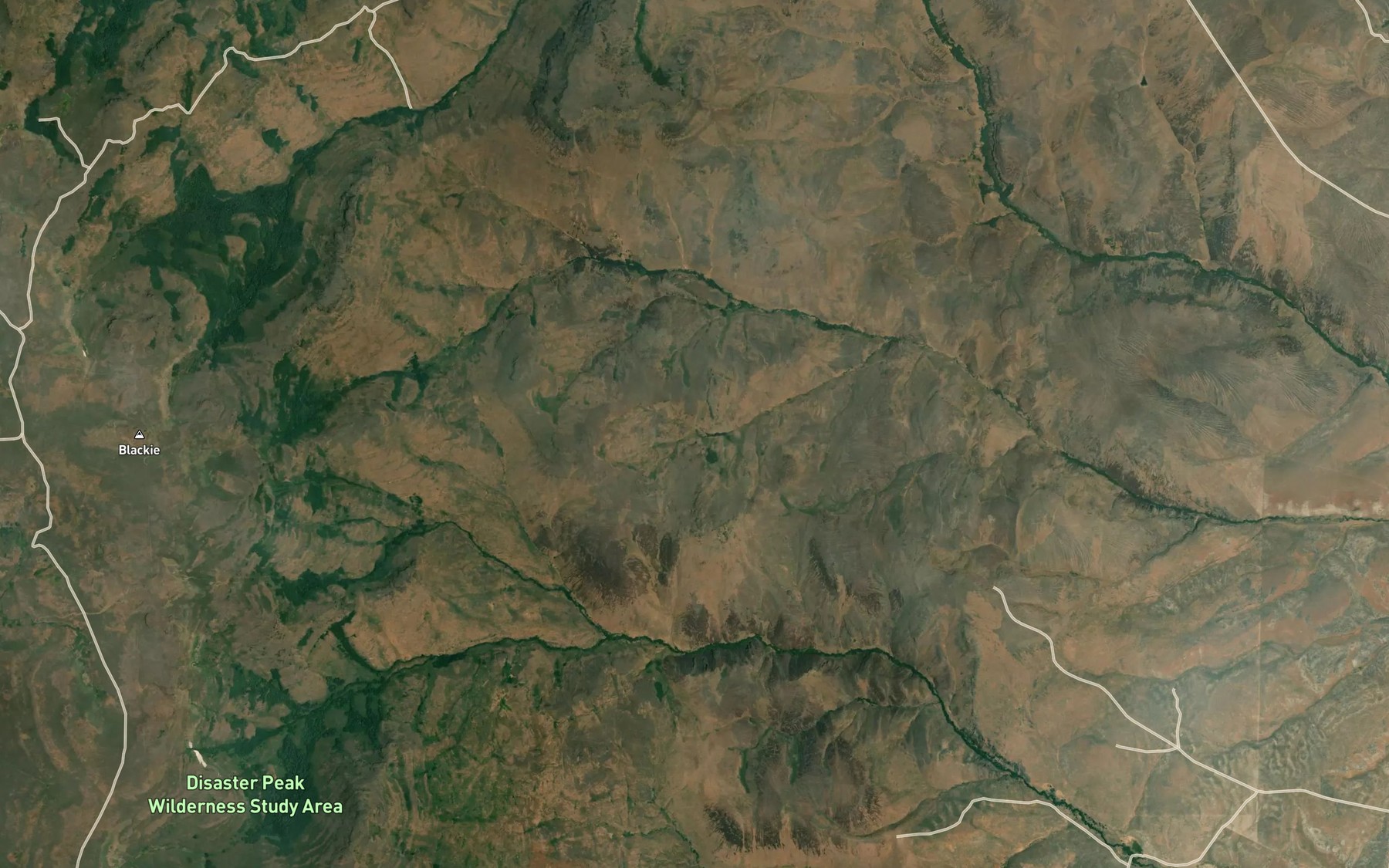 Satellite map of the Rough Hole Reservoir