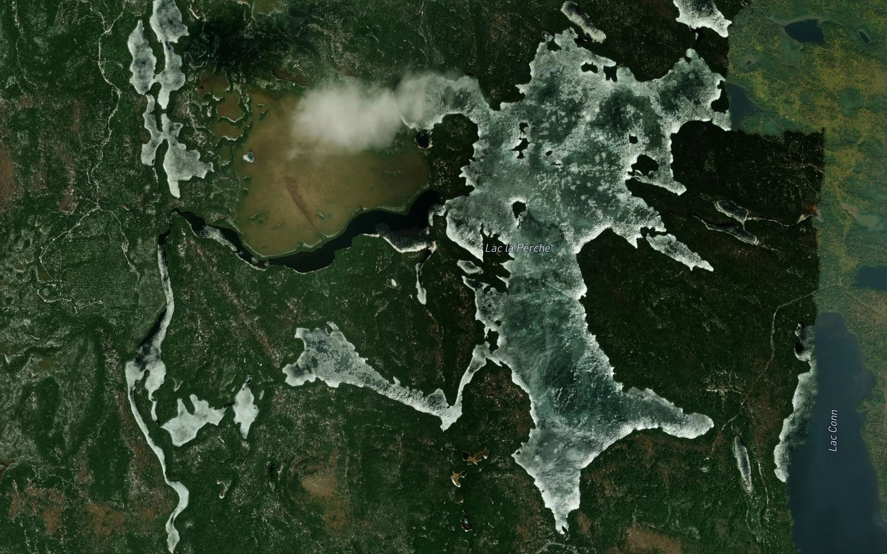 Satellite map of the Lac la Perche