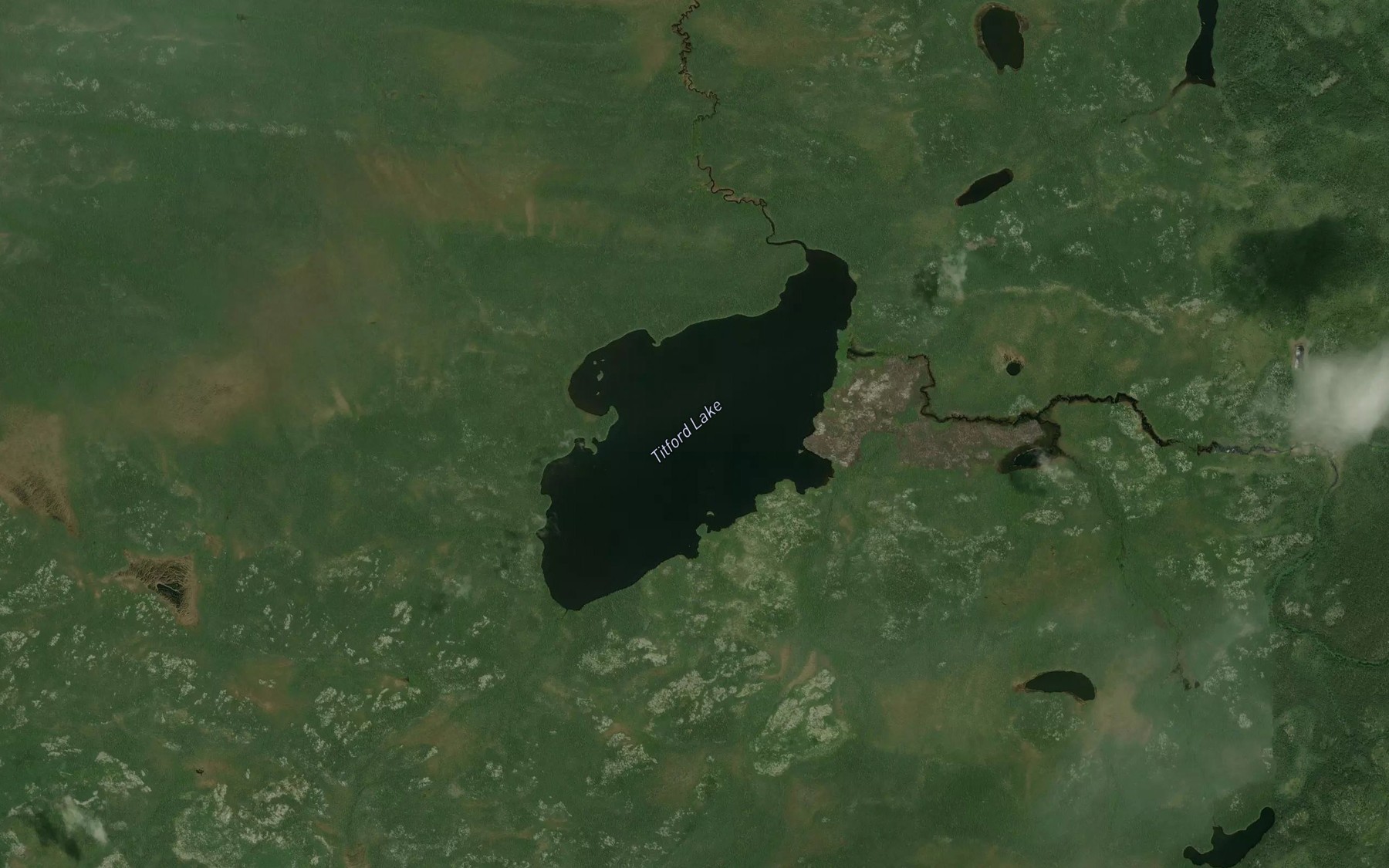 Satellite map of the Titford Lake