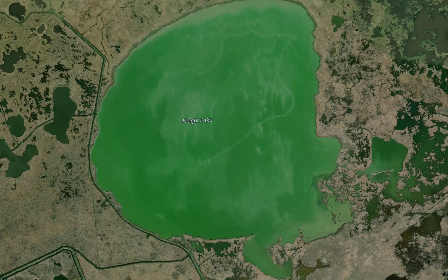 Satellite map of the Knight Lake