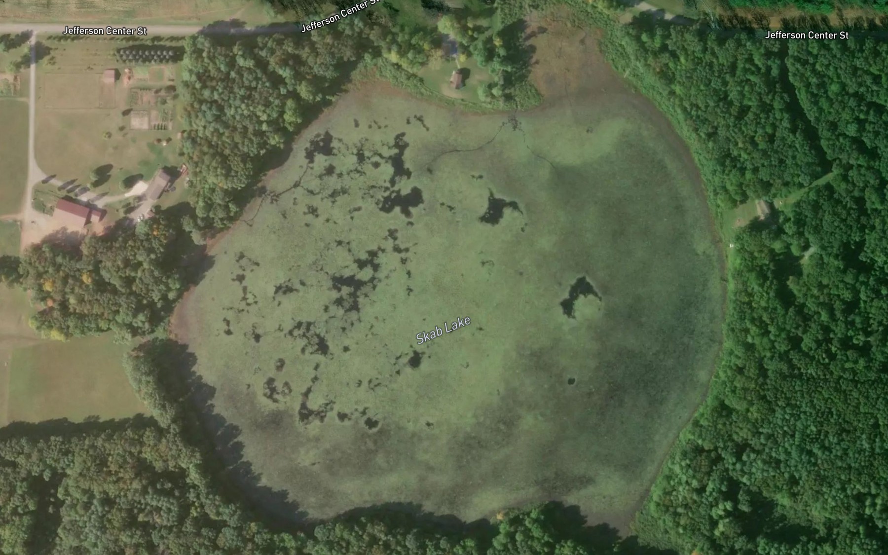 Satellite map of the Skab Lake