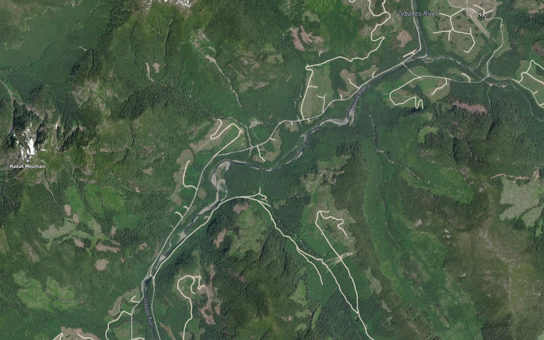 Satellite map of the Blacksand Creek