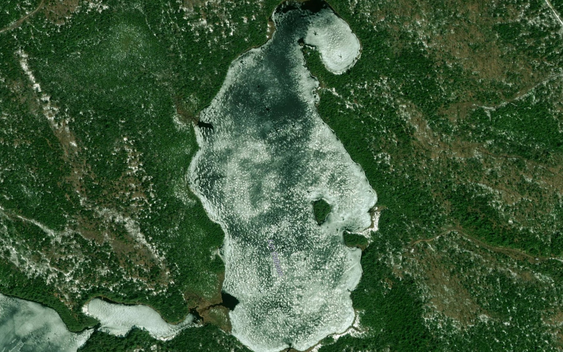 Satellite map of the Lac Calhoun