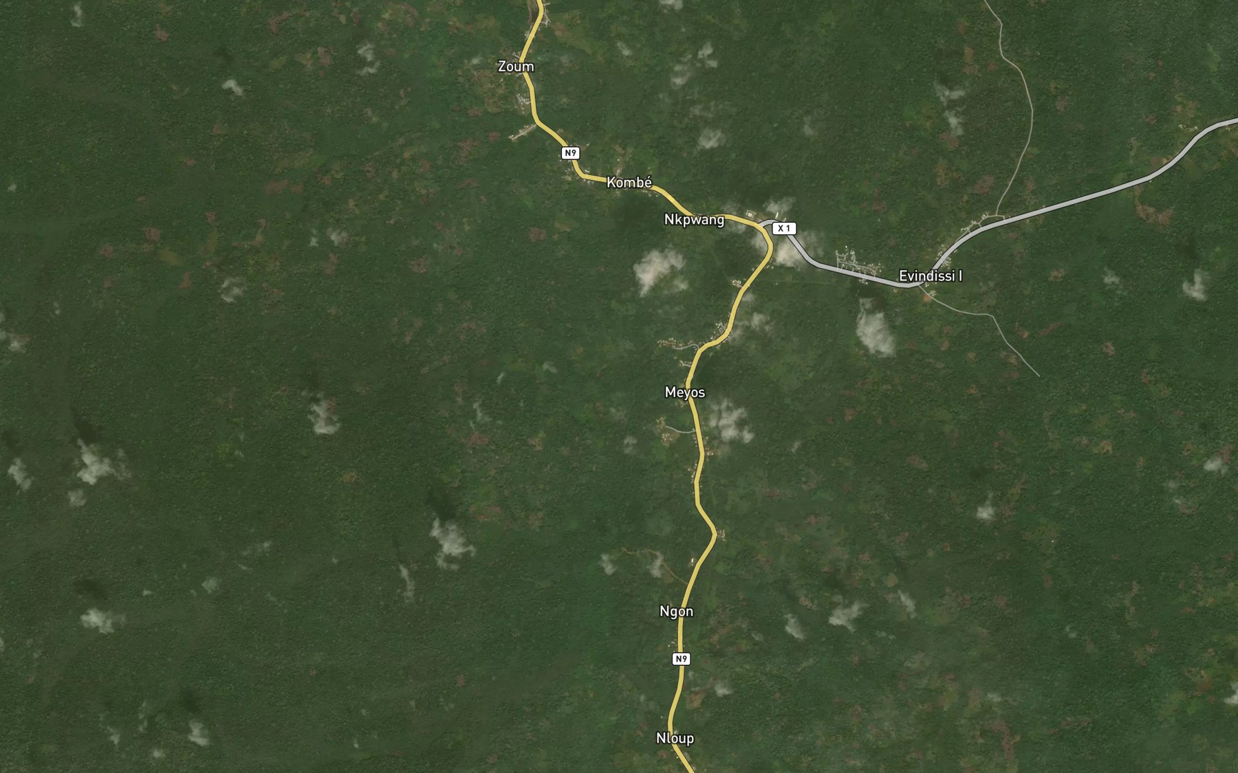 Satellite map of the Nkohofo