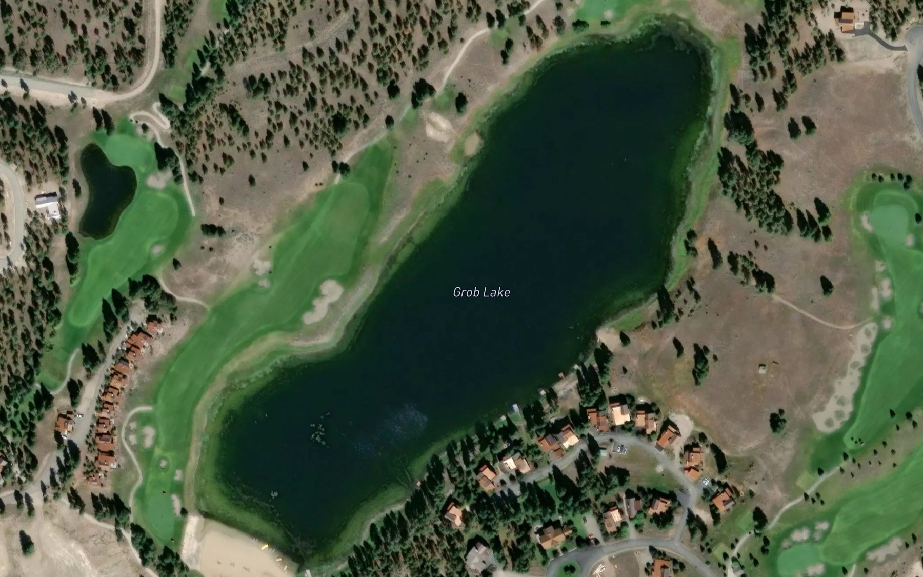 Satellite map of the Grob Lake
