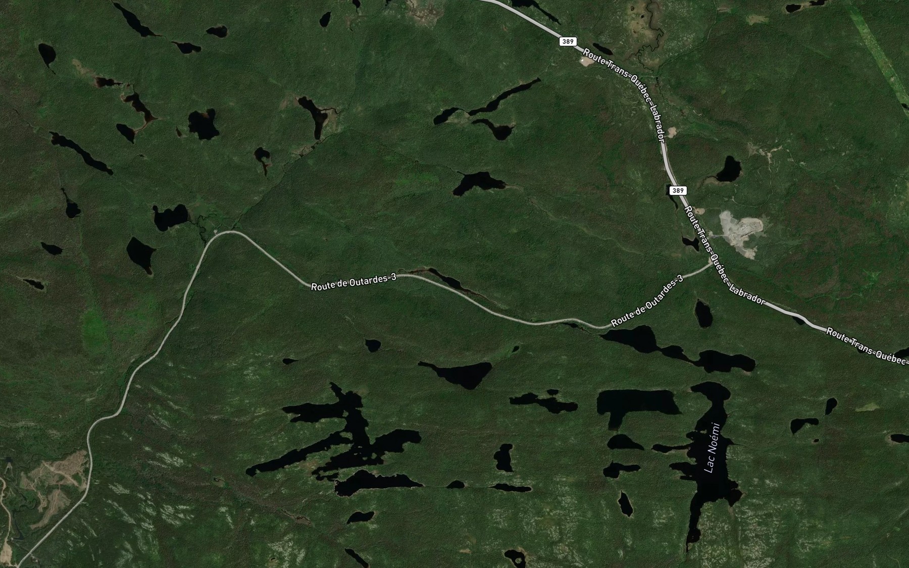 Satellite map of the Lac Muriel