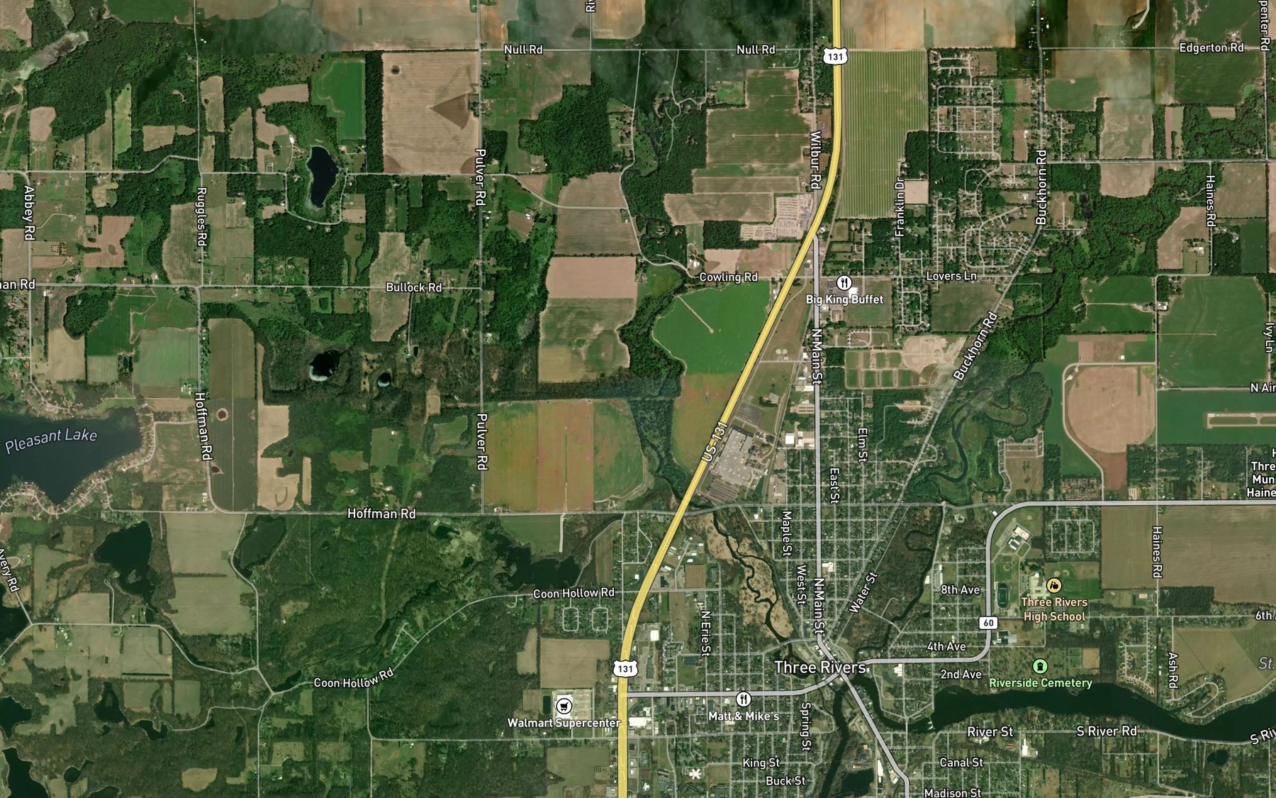 Satellite map of the Armalege Drain