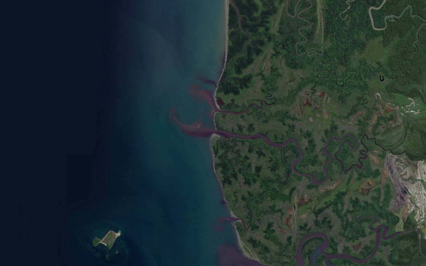 Satellite map of the Bagu Bada River