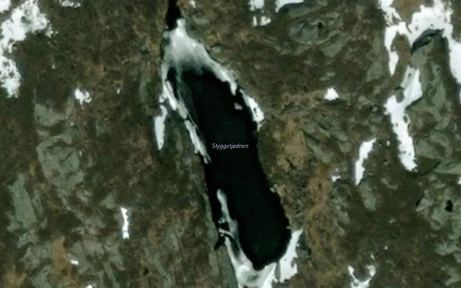 Satellite map of the Styggetjodnen