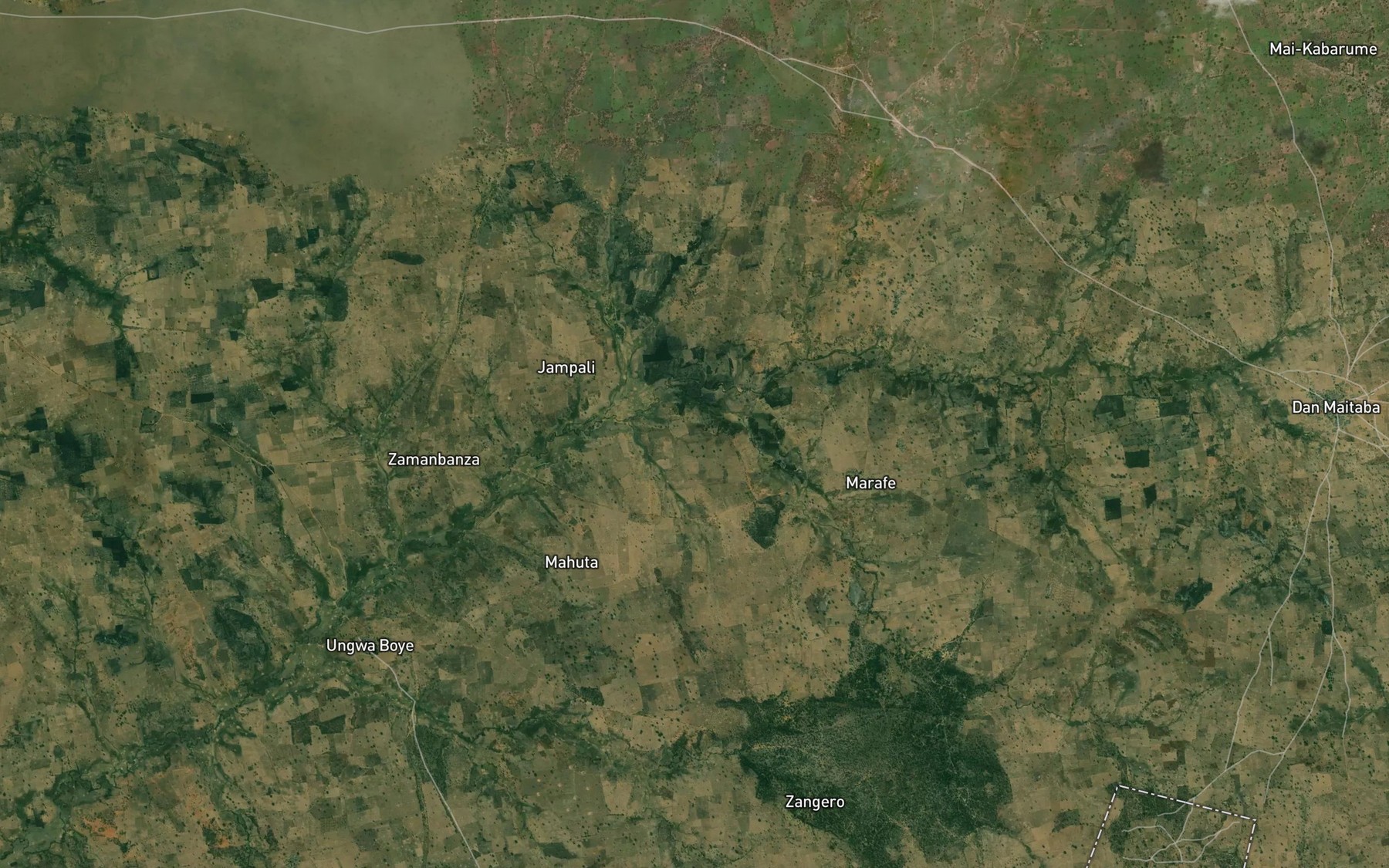 Satellite map of the River Kadabara