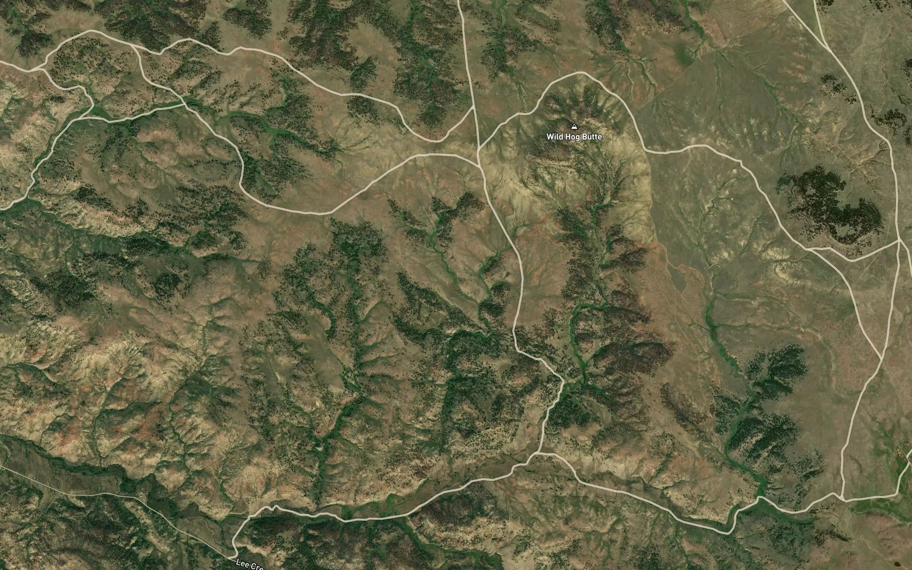 Satellite map of the Hertzler Reservoir