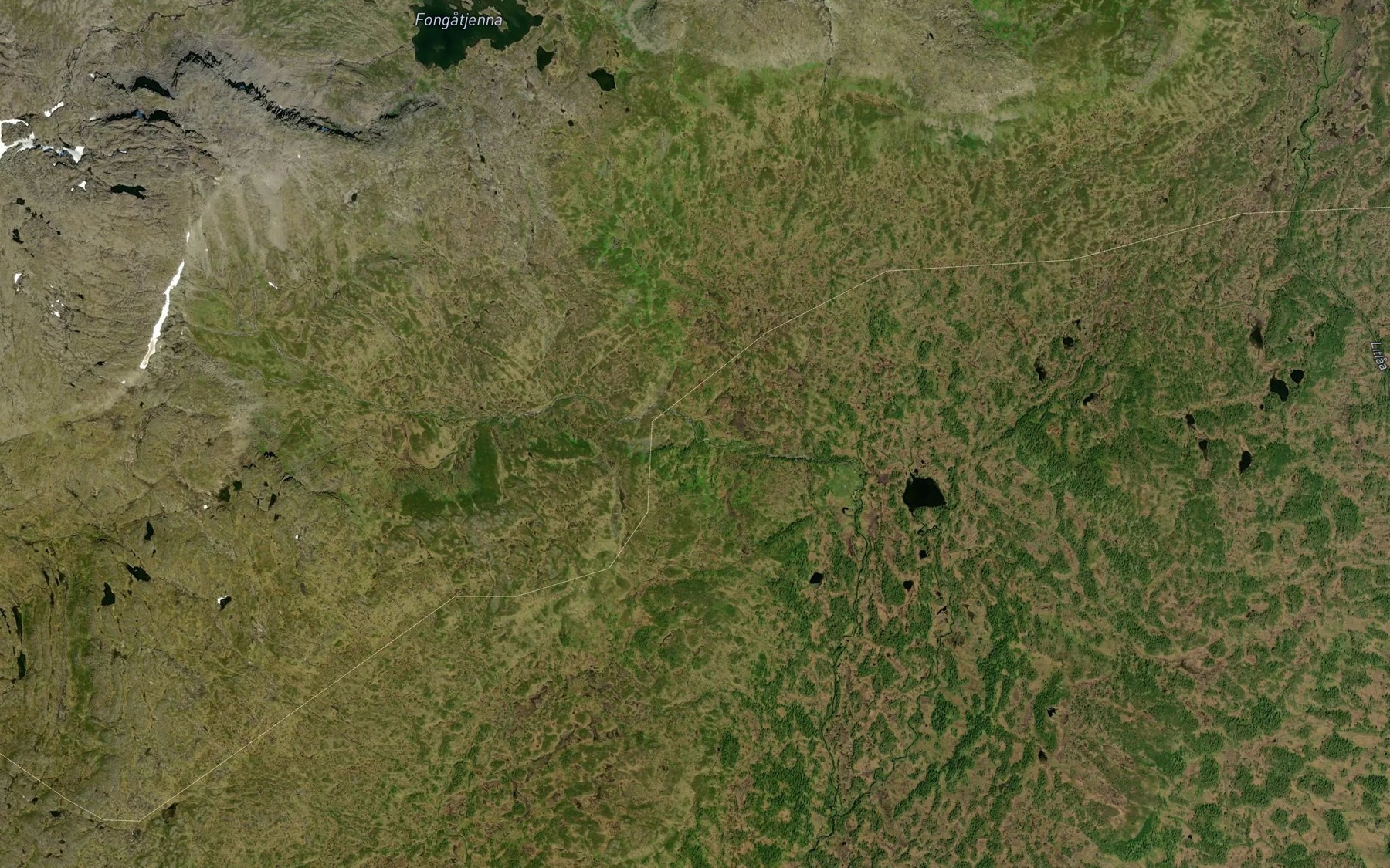 Satellite map of the Fossan
