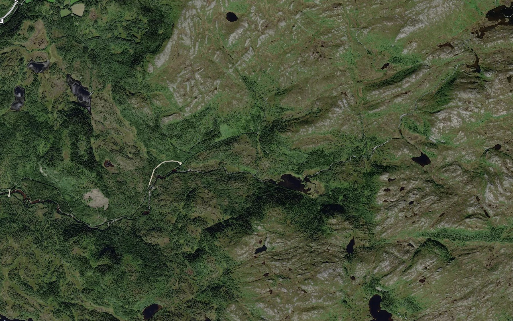Satellite map of the Storlibekken