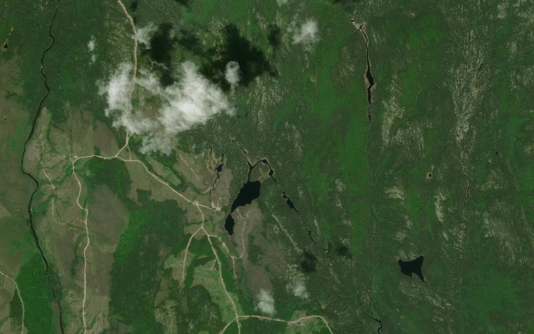 Satellite map of the Lac des Broussailles