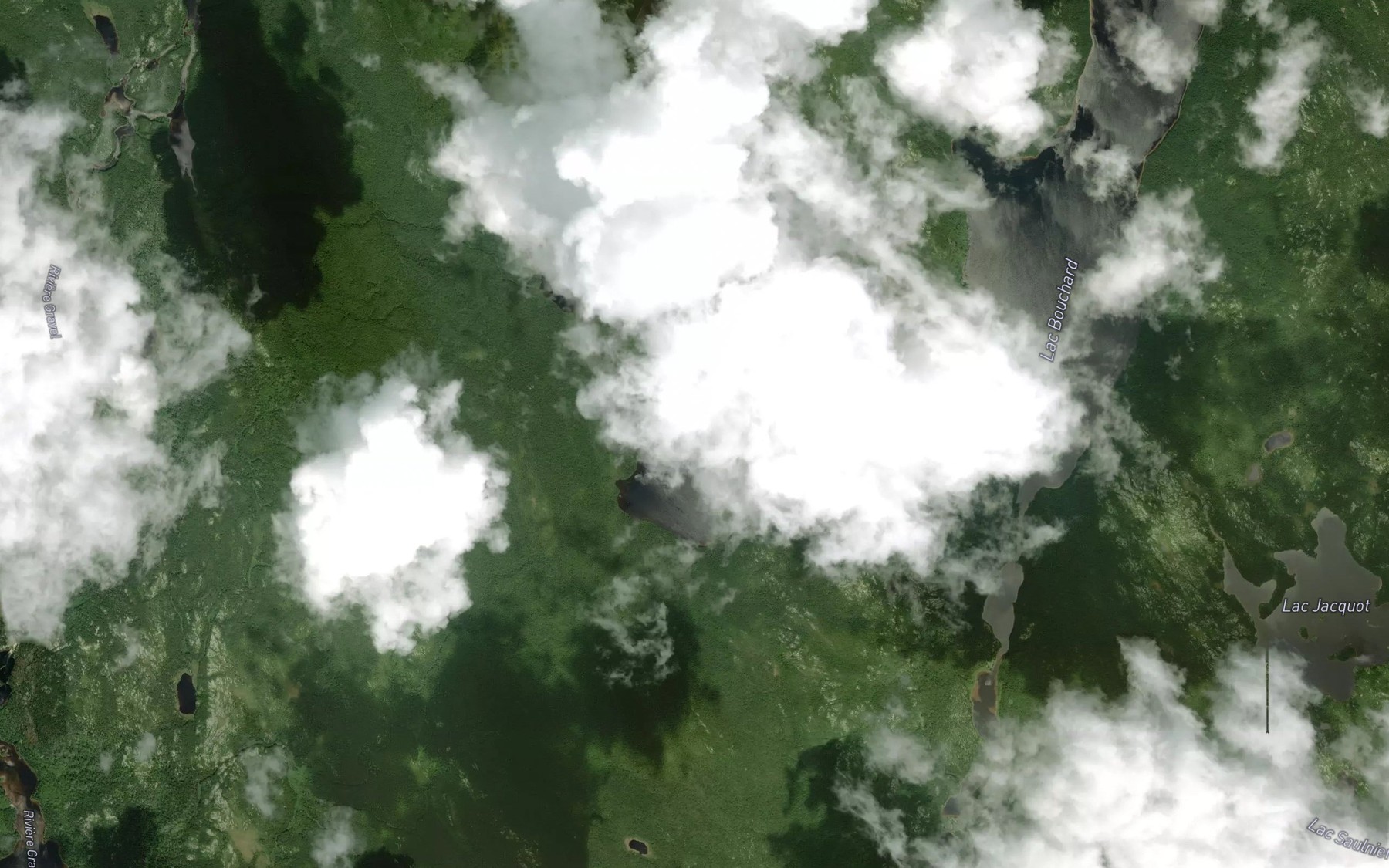 Satellite map of the Lac de la Bonne Peche