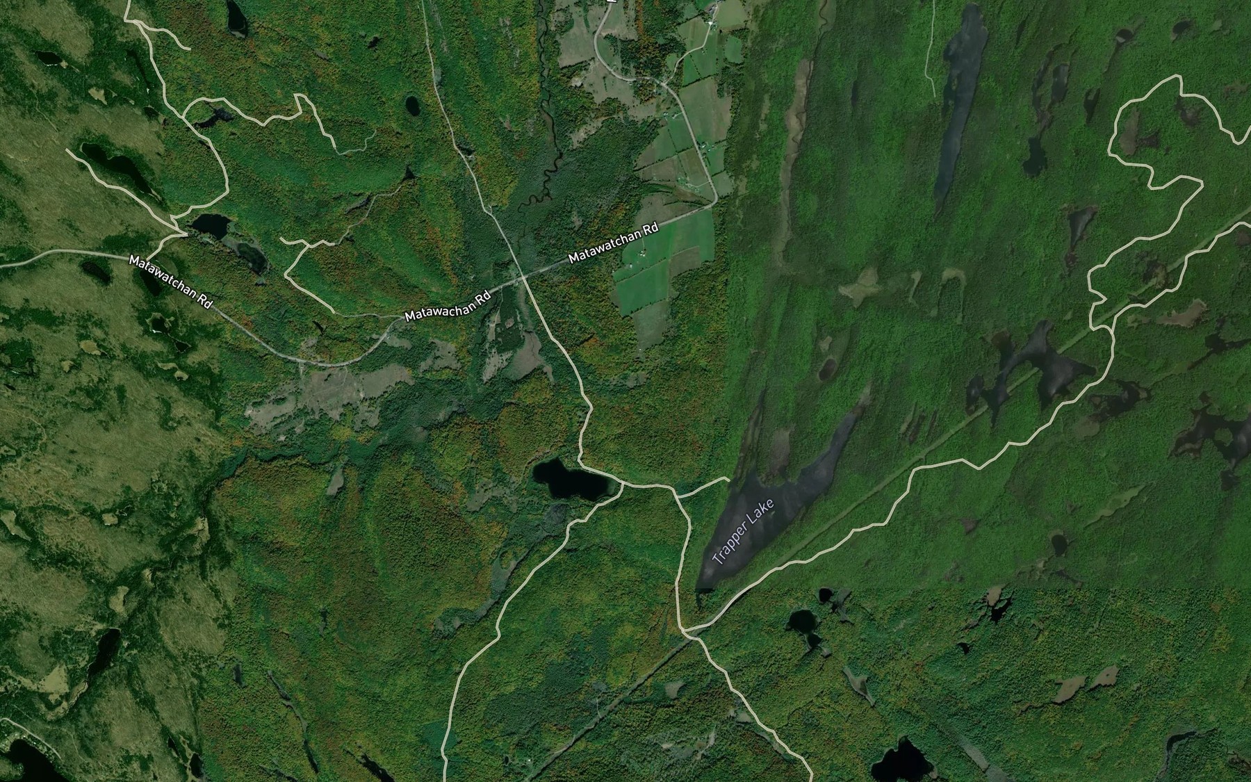 Satellite map of the Quackenbush Lake