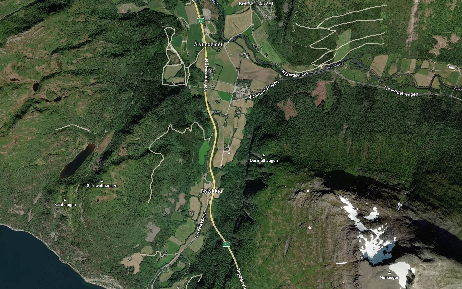 Satellite map of the Stakkstobekken