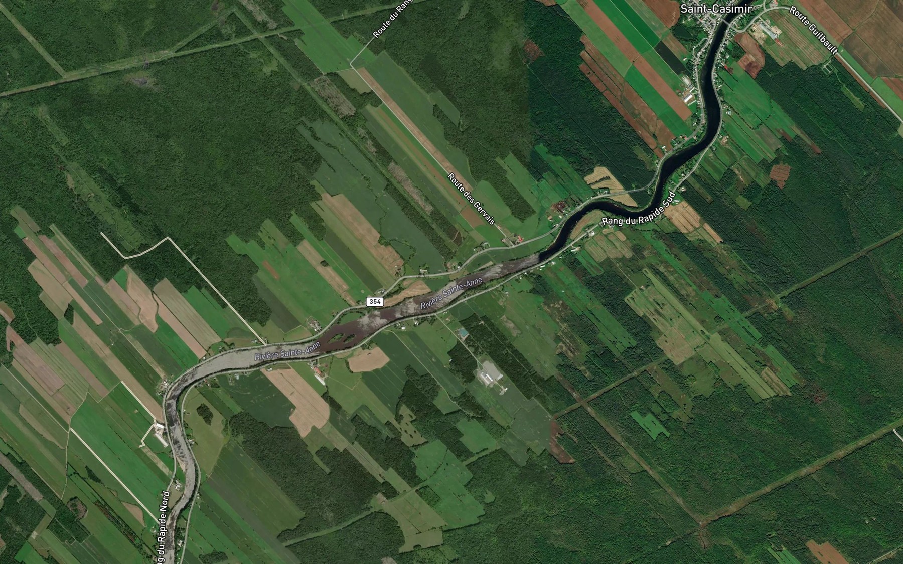 Satellite map of the Ruisseau Tessier