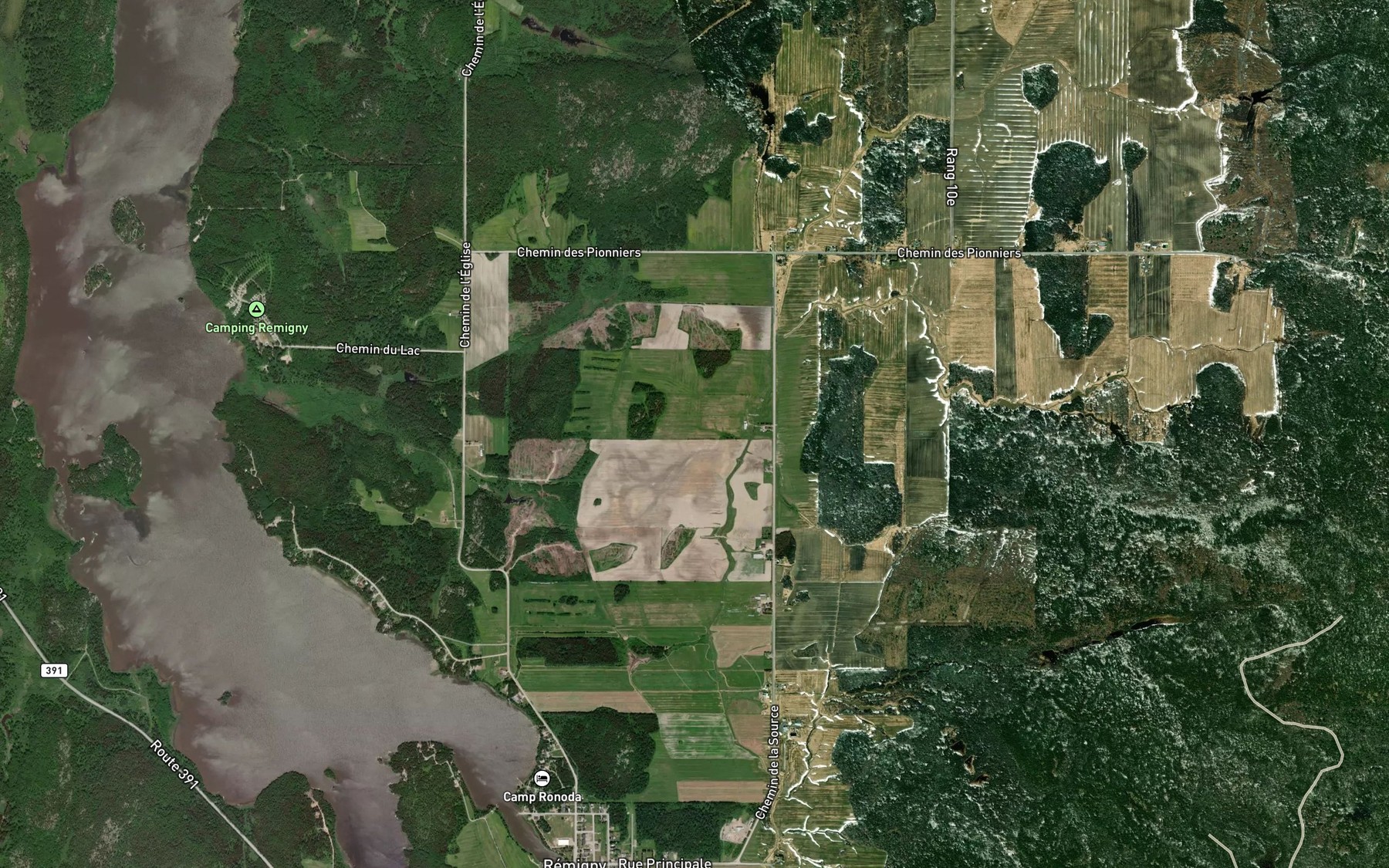 Satellite map of the Cours d'eau Dufresne