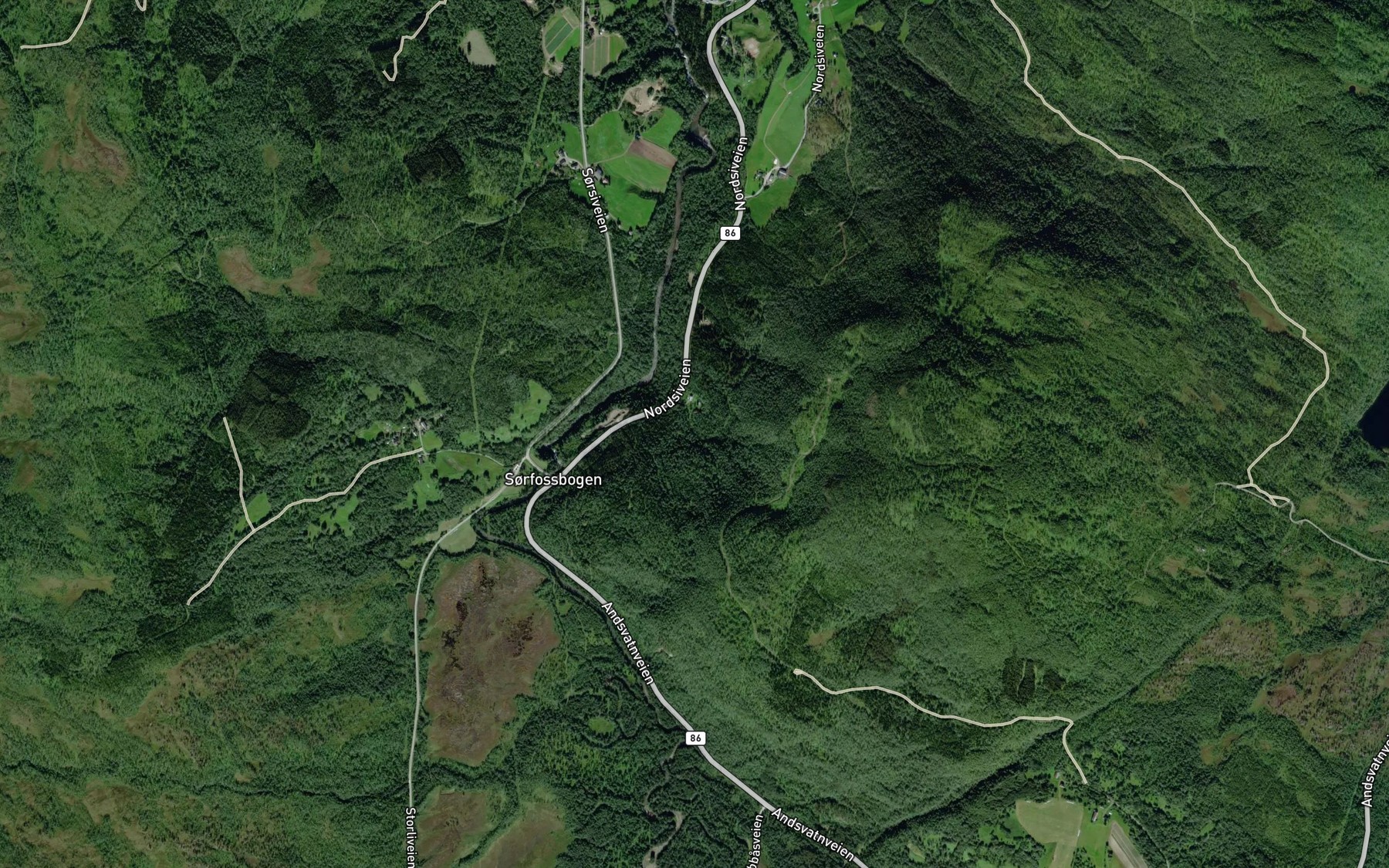 Satellite map of the Bjornbekken