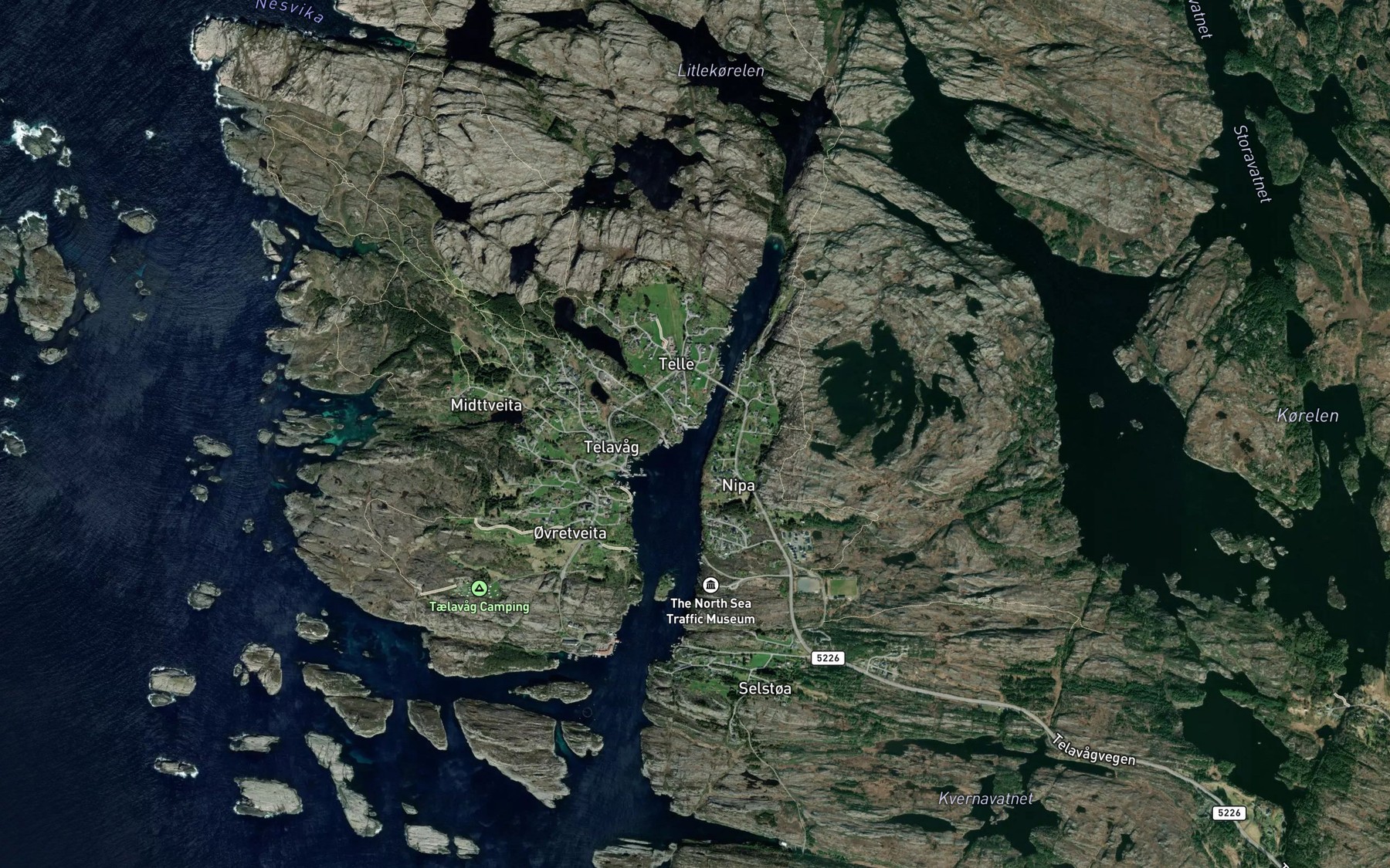 Satellite map of the Timbervika