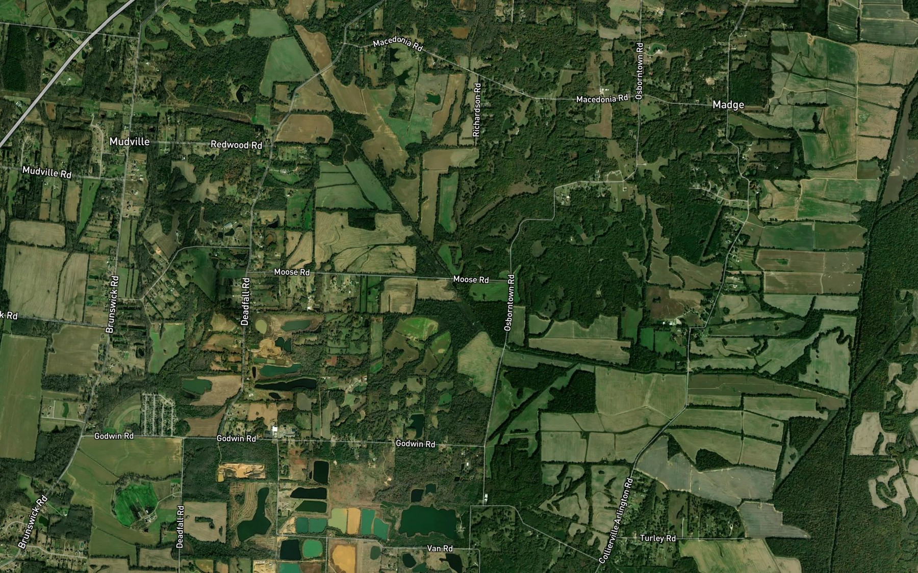 Satellite map of the West Beaver Creek Canal