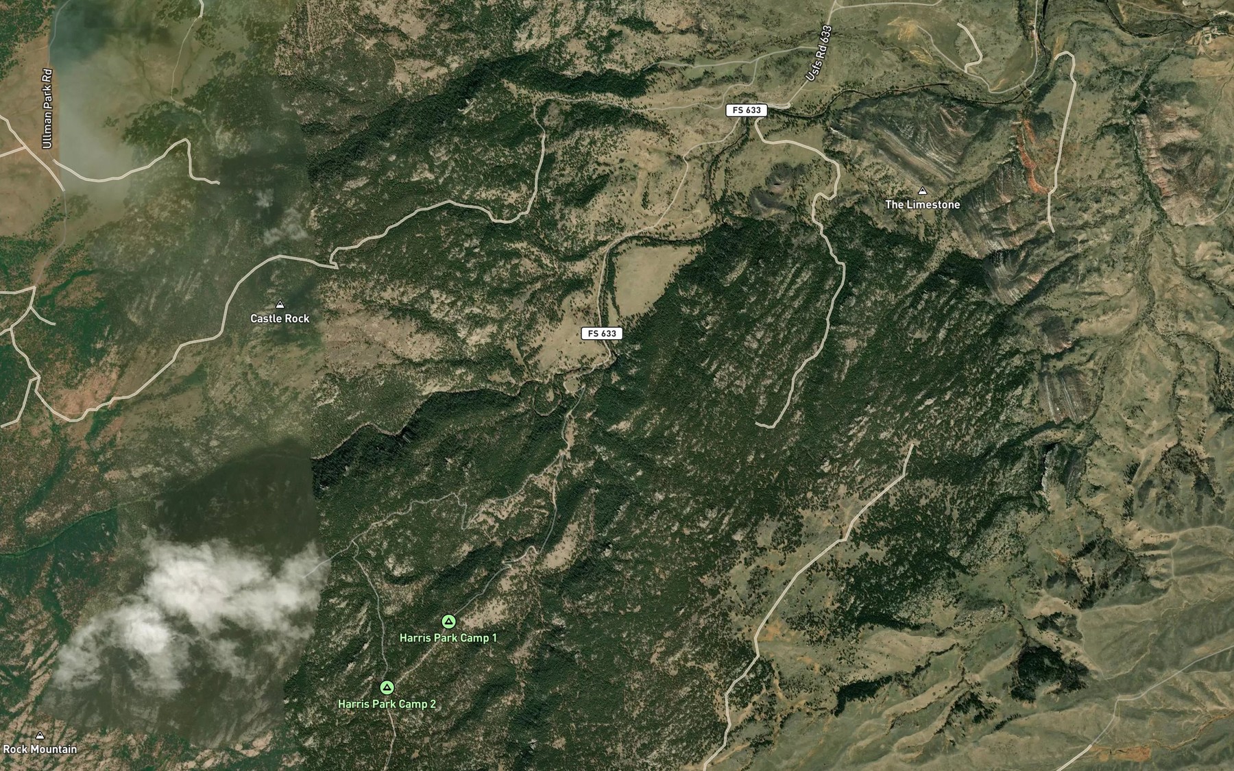 Satellite map of the Soldier Creek