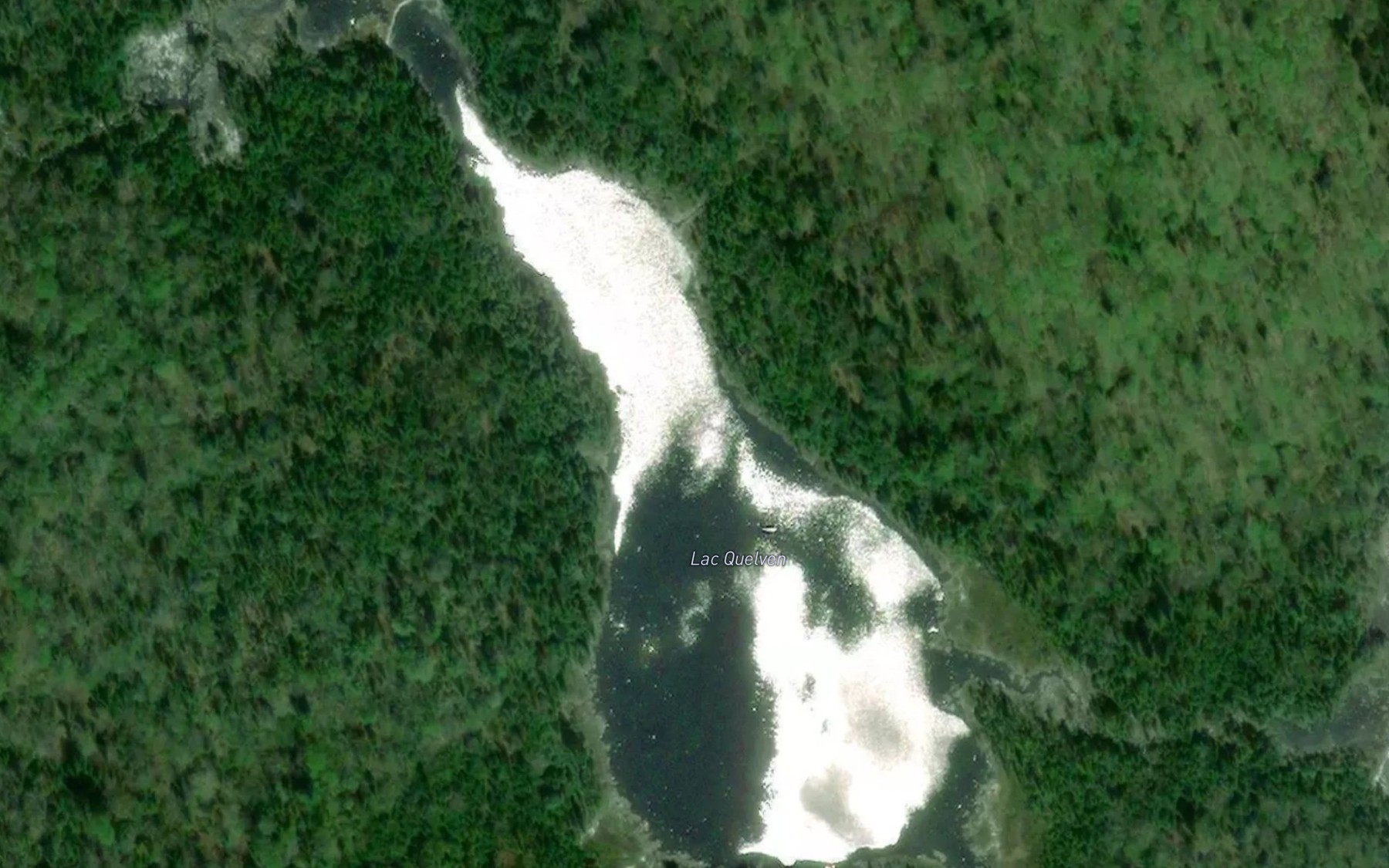Satellite map of the Lac Quelven