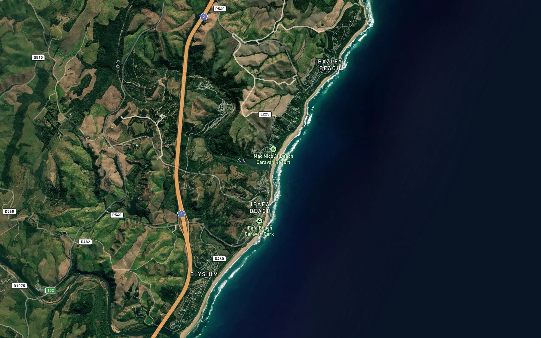 Satellite map of the Fafa
