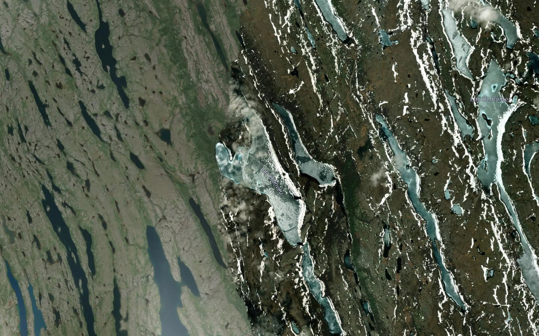Satellite map of the Lac Hianveu