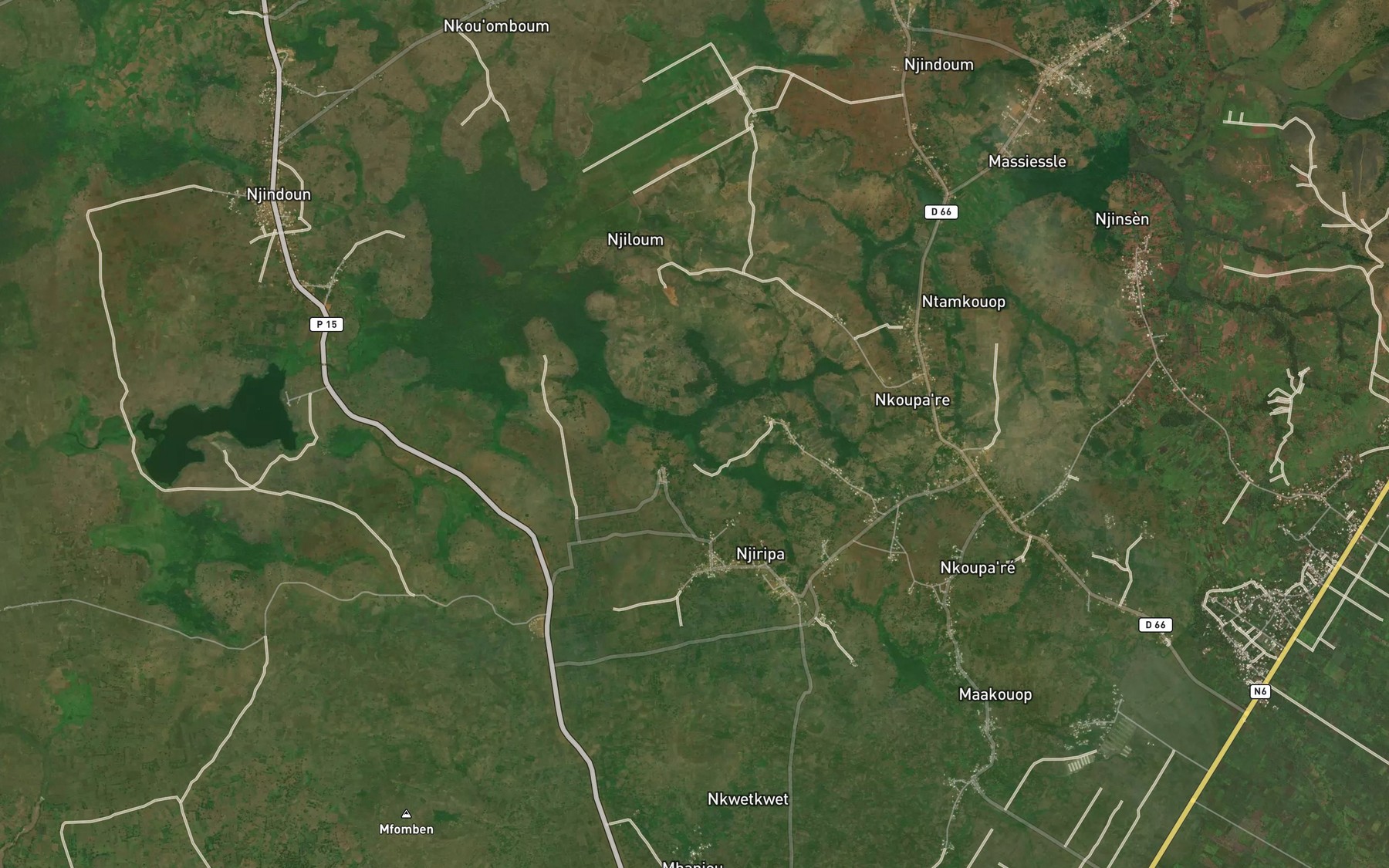 Satellite map of the Moudom