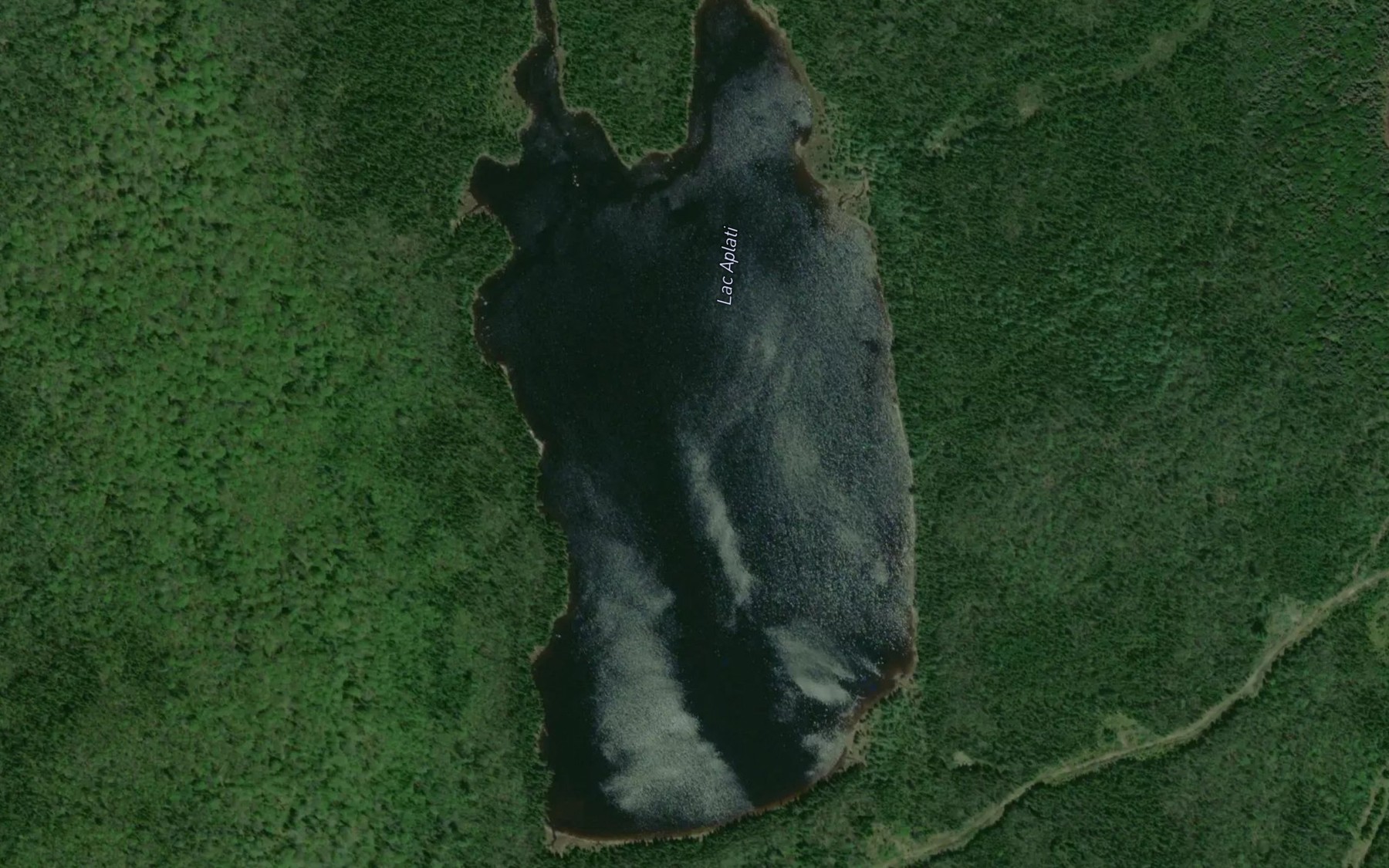 Satellite map of the Lac Aplati