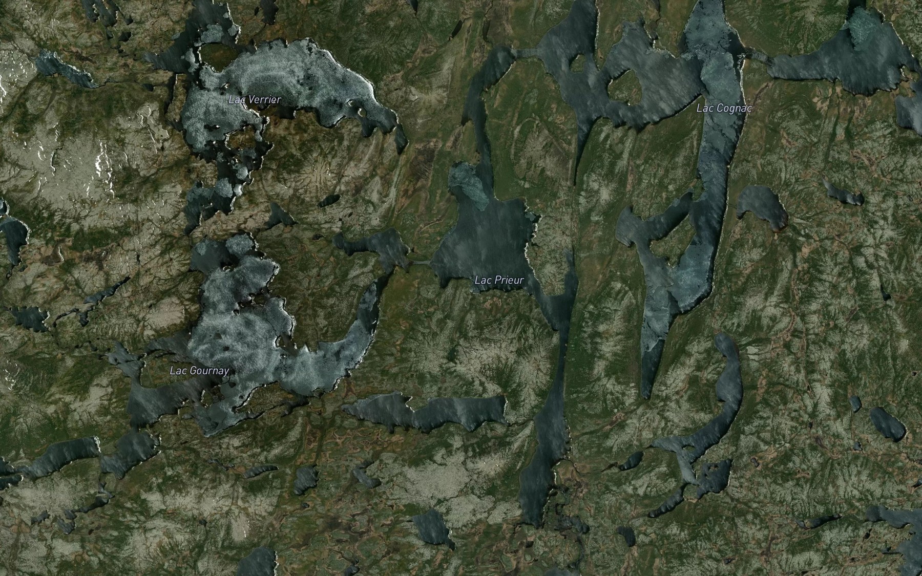 Satellite map of the Lac Prieur
