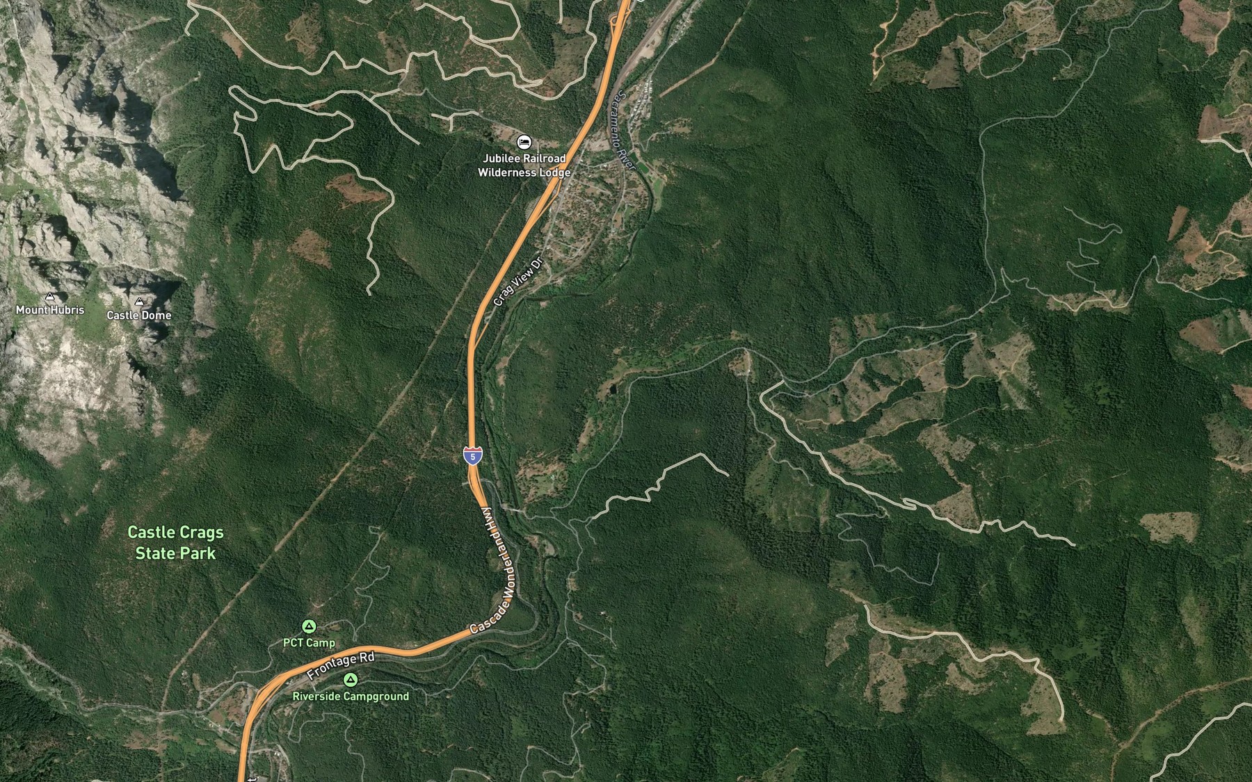 Satellite map of the Soda Spring