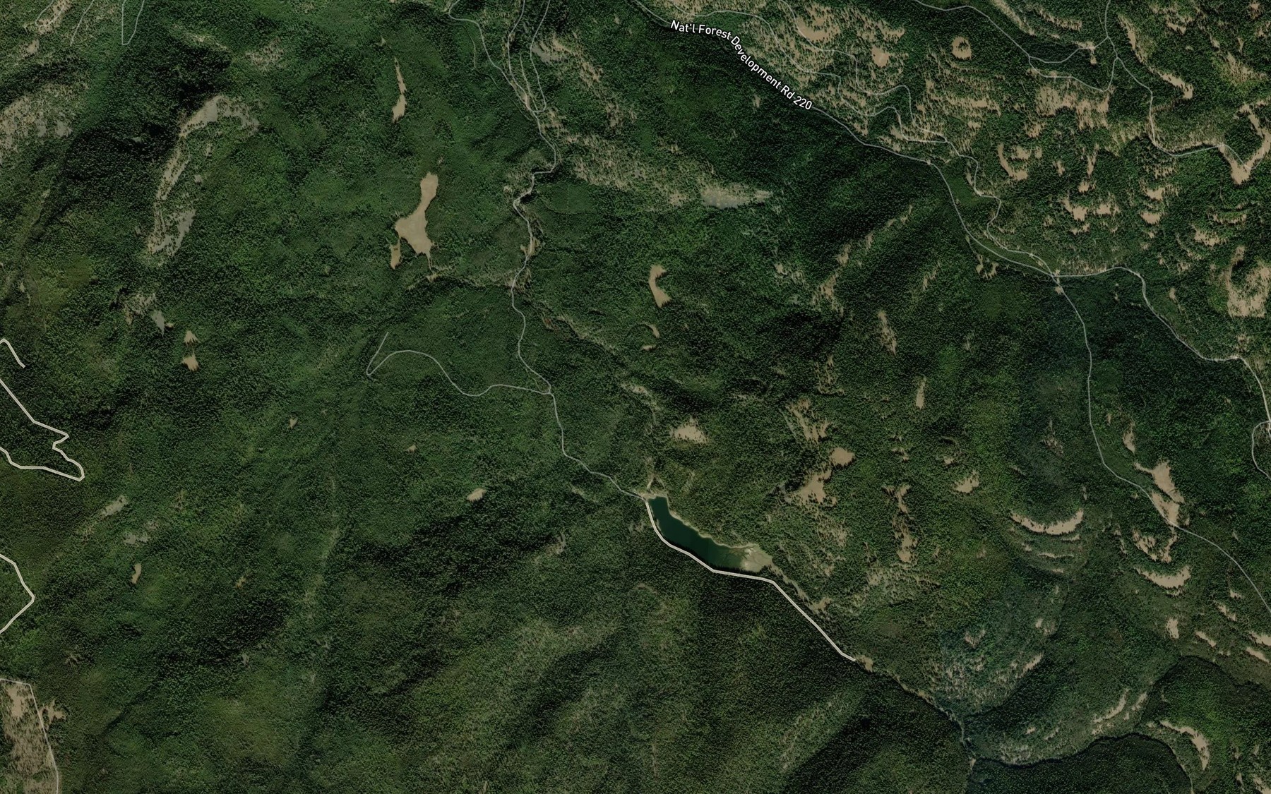 Satellite map of the Cove Creek