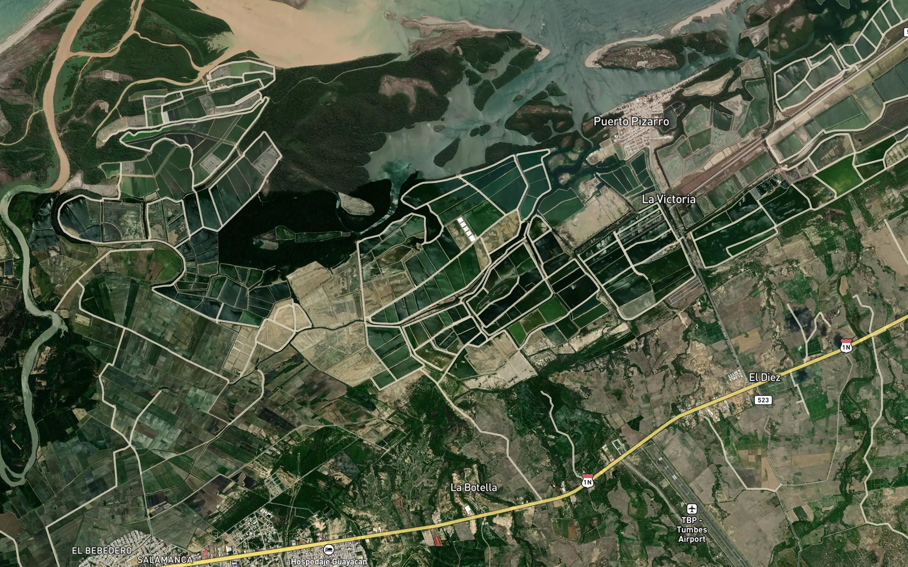 Satellite map of the Estero Puerto Rico