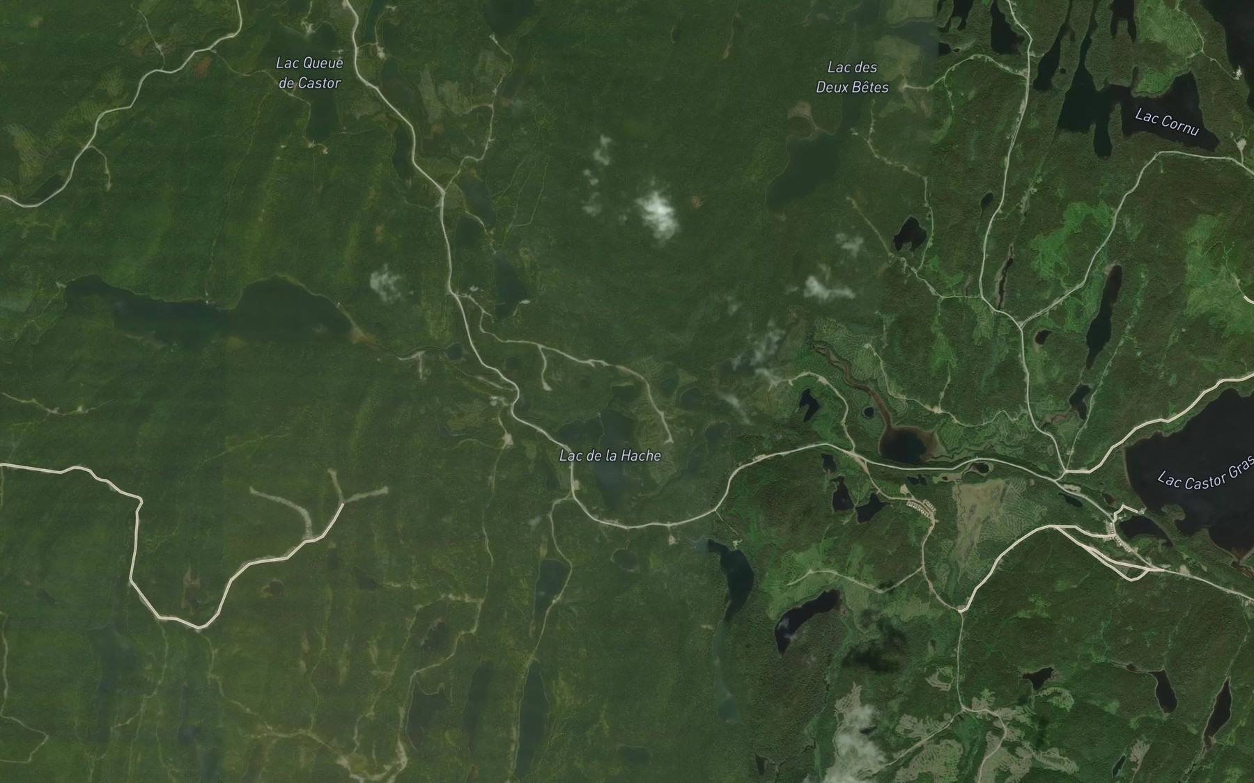 Satellite map of the Lac Cocotte