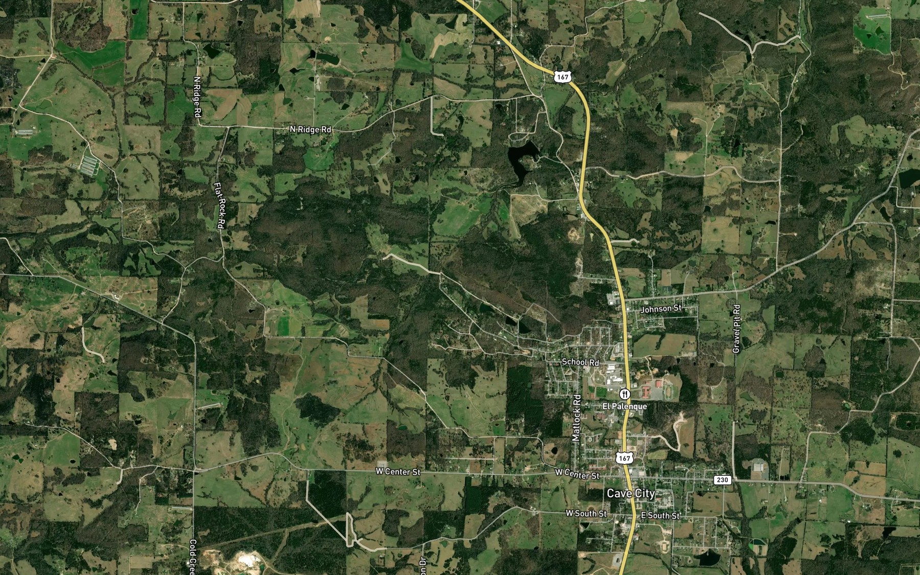 Satellite map of the Lower Lake - Green Acres Estates