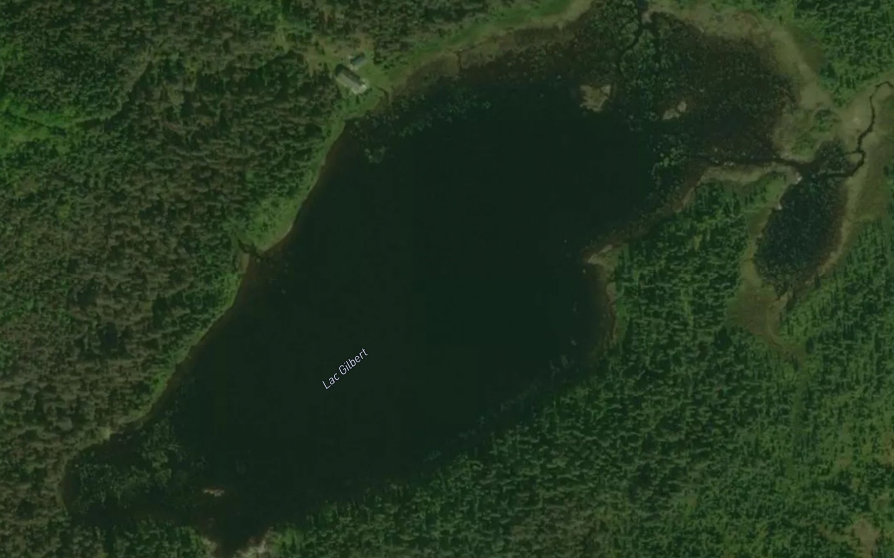 Satellite map of the Lac Gilbert