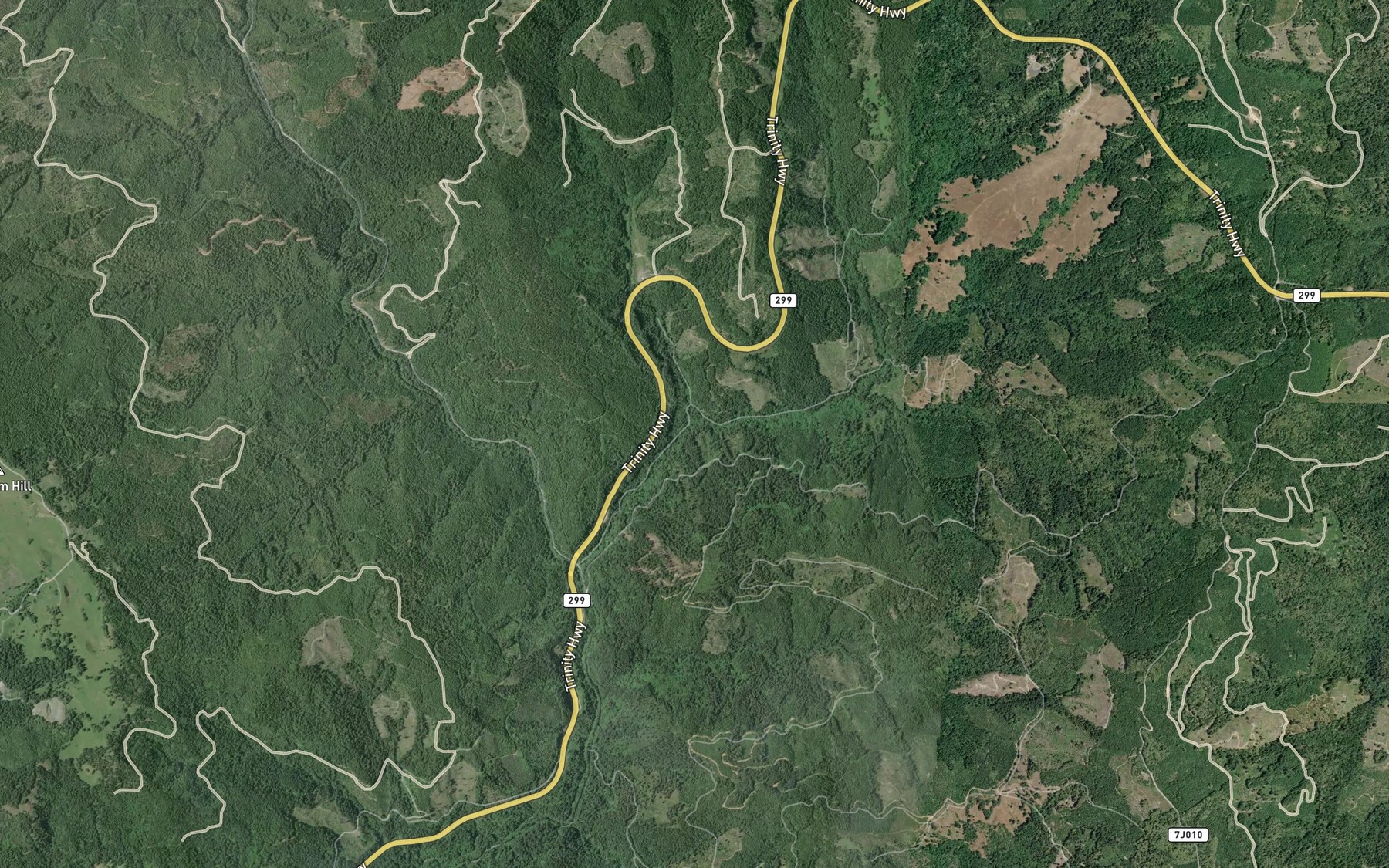 Satellite map of the Long Prairie Creek