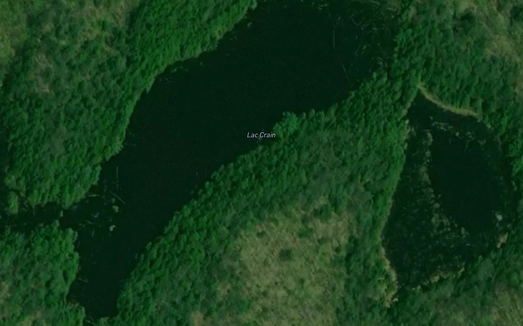 Satellite map of the Lac Crain