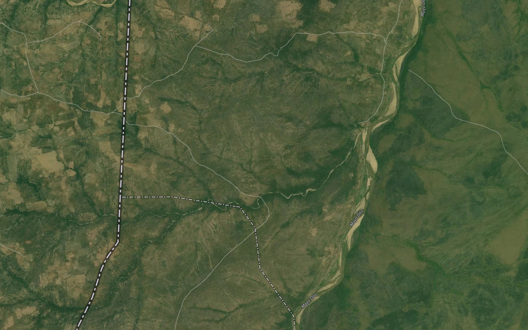 Satellite map of the Mayo Kolou
