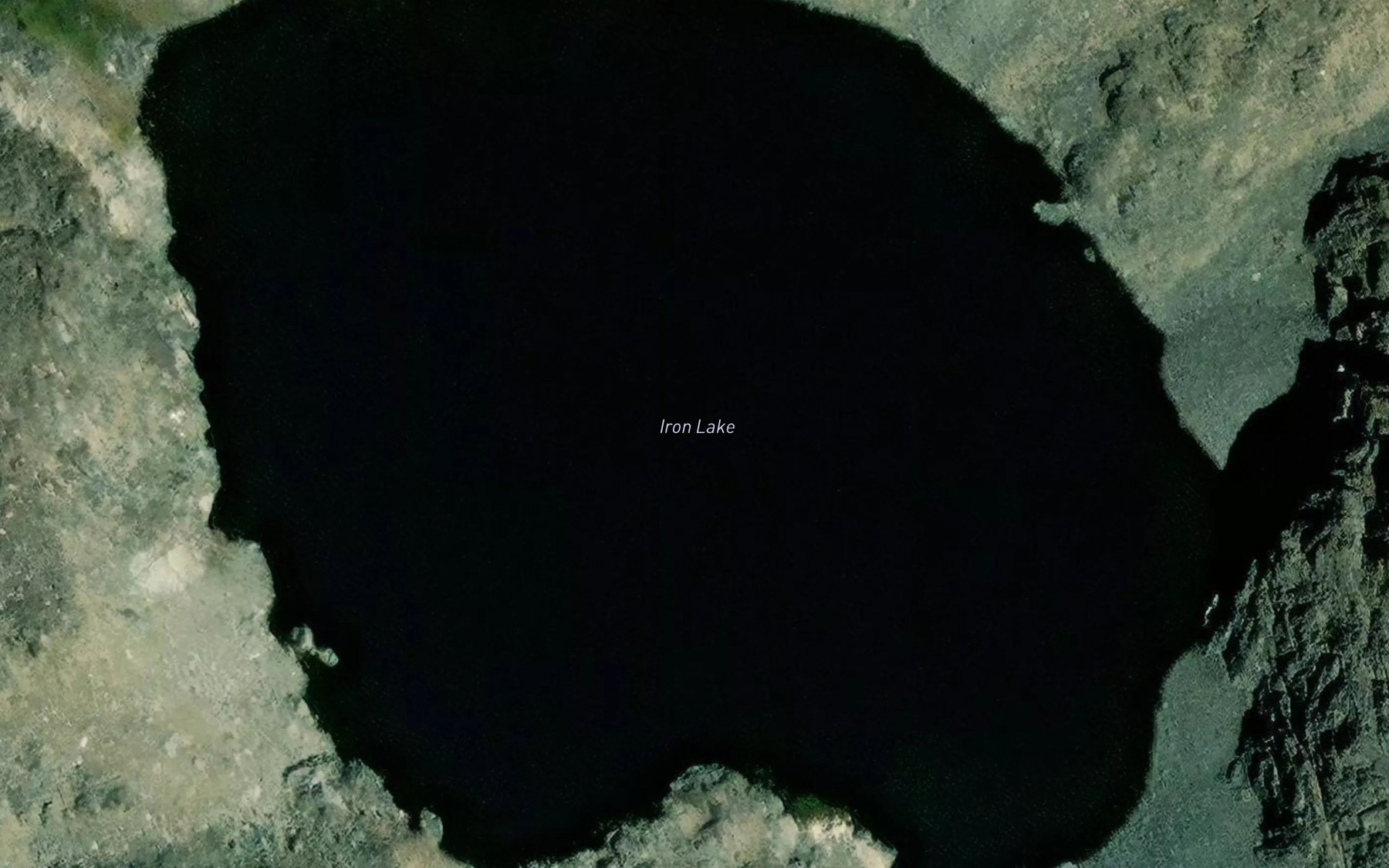 Satellite map of the Iron Lake