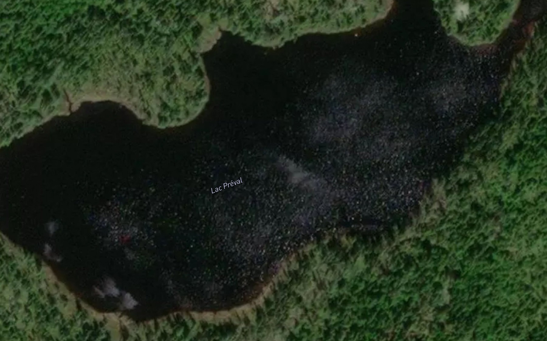 Satellite map of the Lac Preval