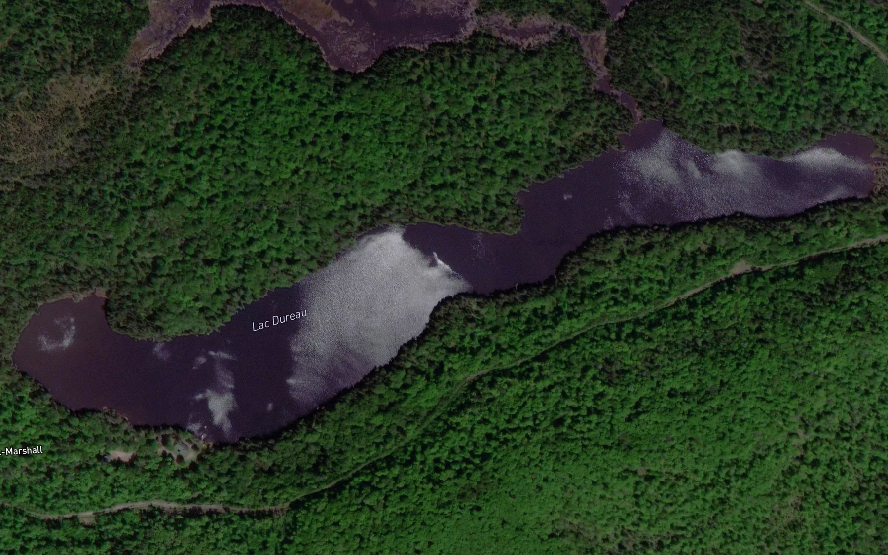 Satellite map of the Lac Dureau