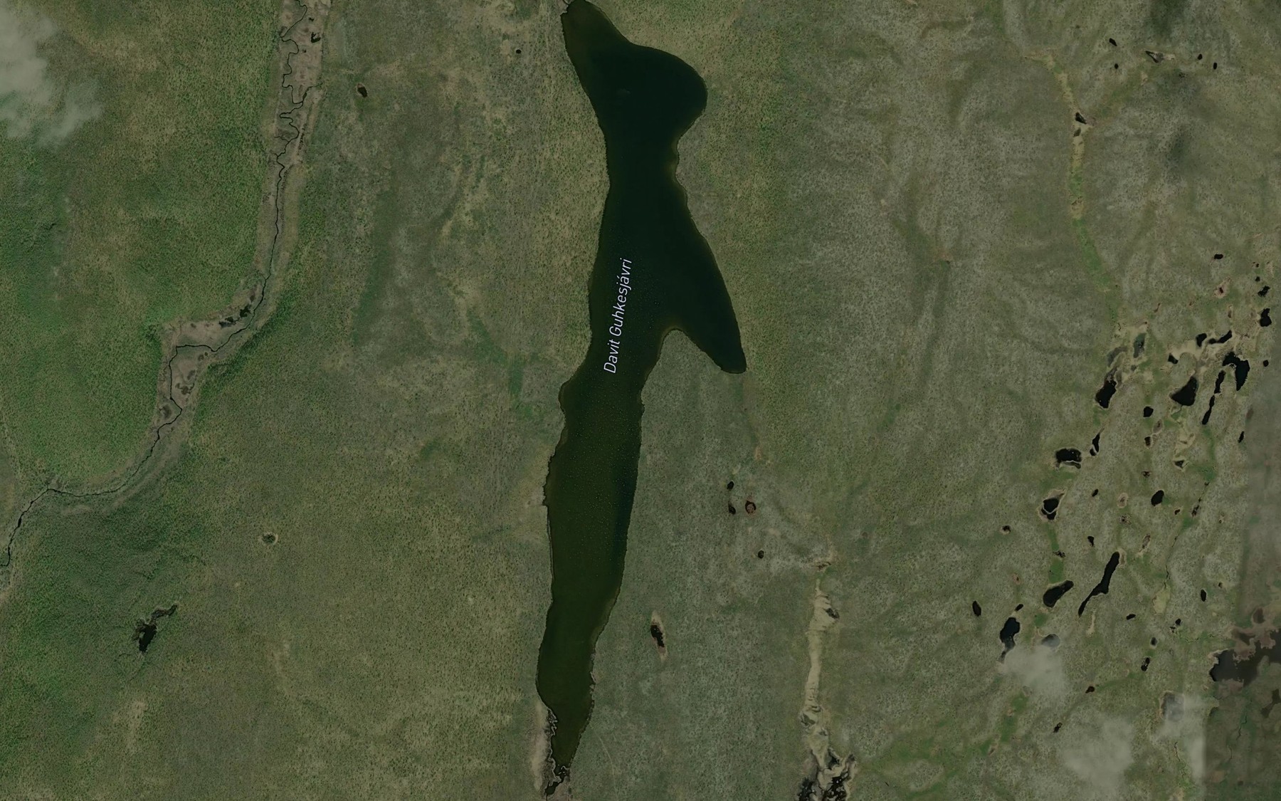 Satellite map of the Gukkesjavri,davit