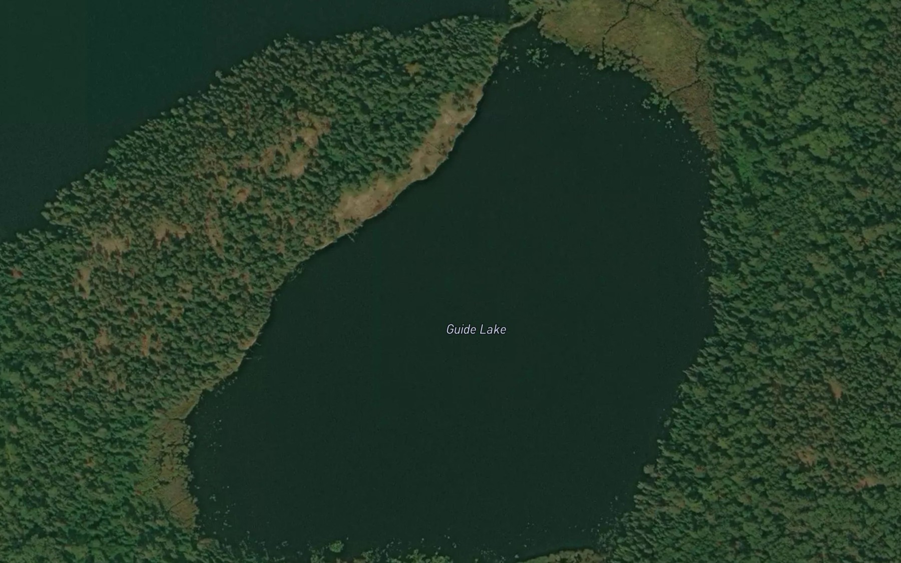 Satellite map of the Guide Lake