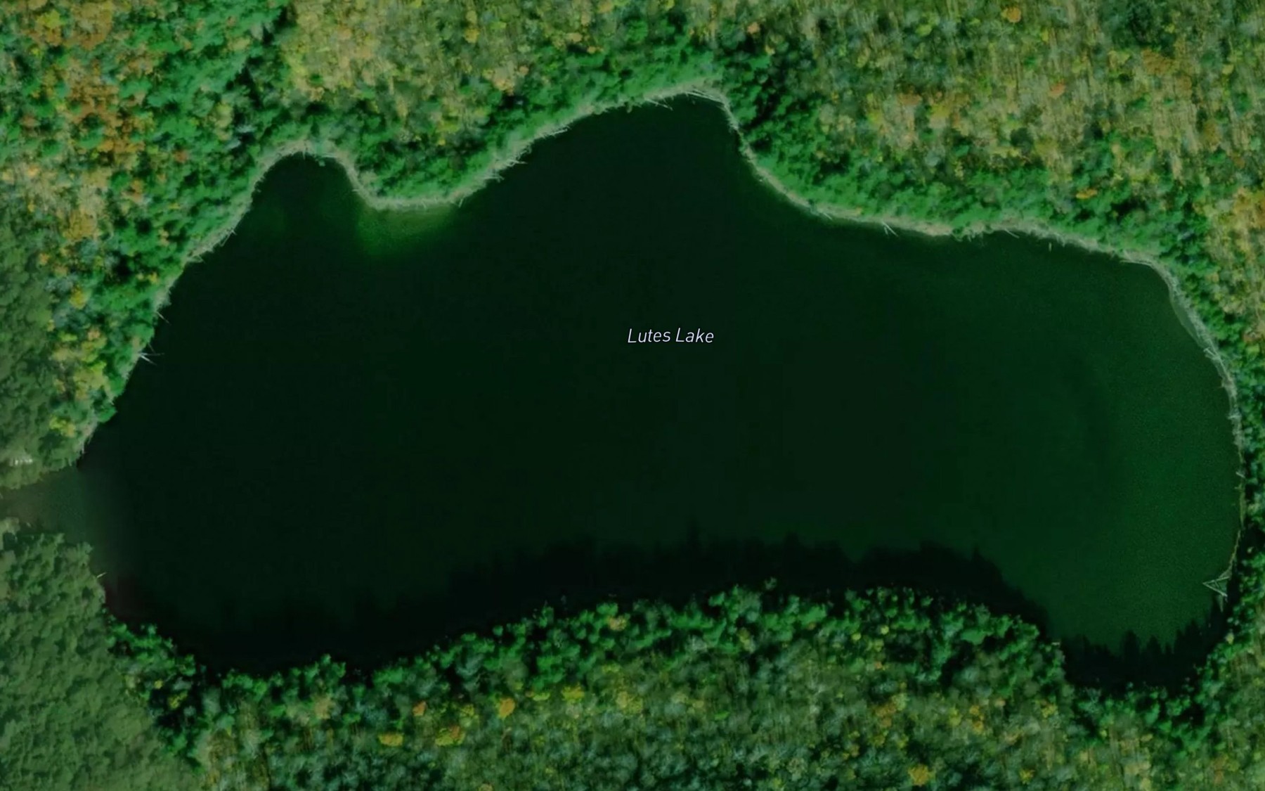 Satellite map of the Lutes Lake