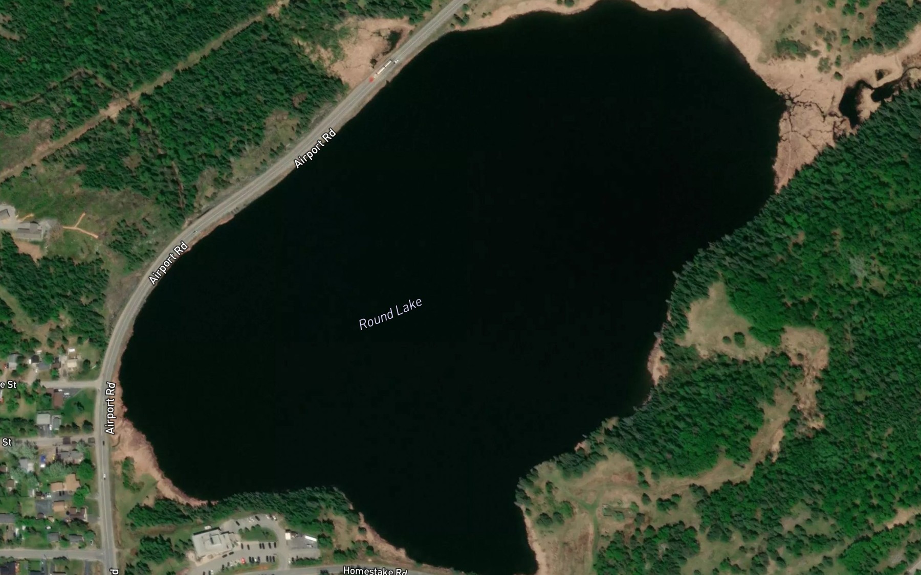 Satellite map of the Round Lake